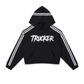 Contrast Side Stripe Cropped Hoodie