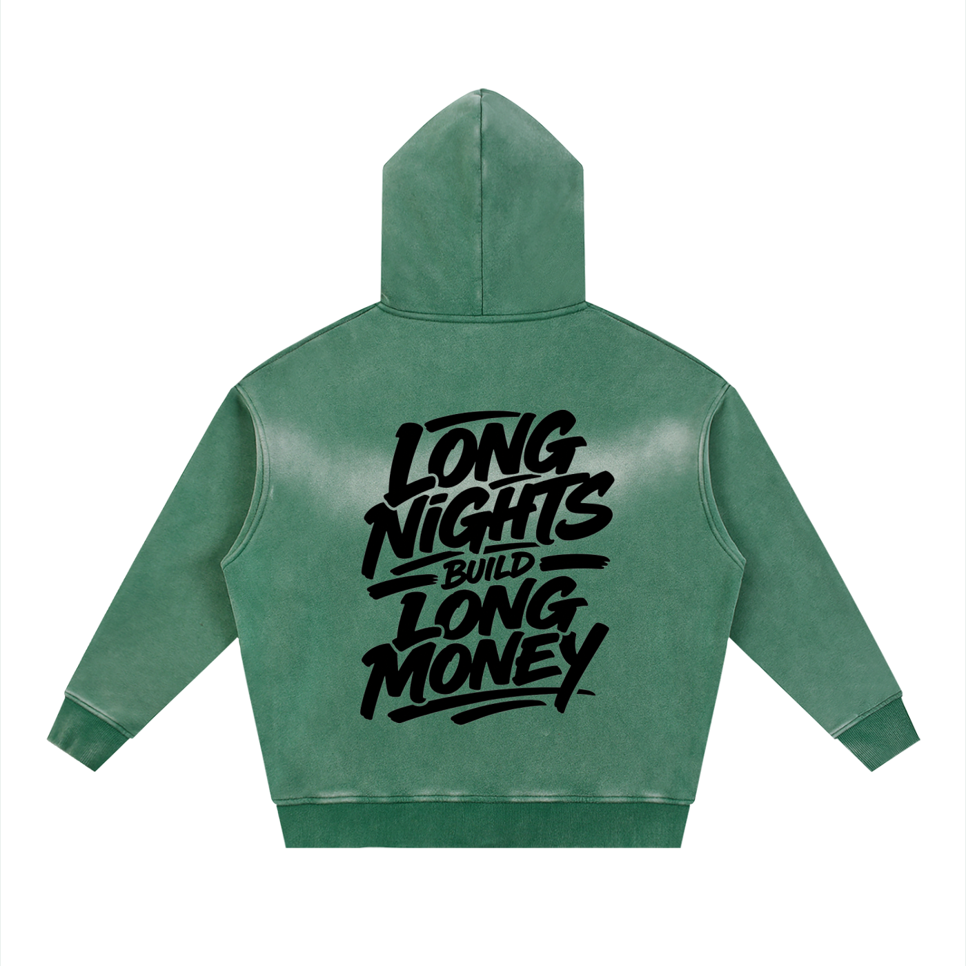 Sunfade Two-way Zipper Boxy Fleece Hoodie