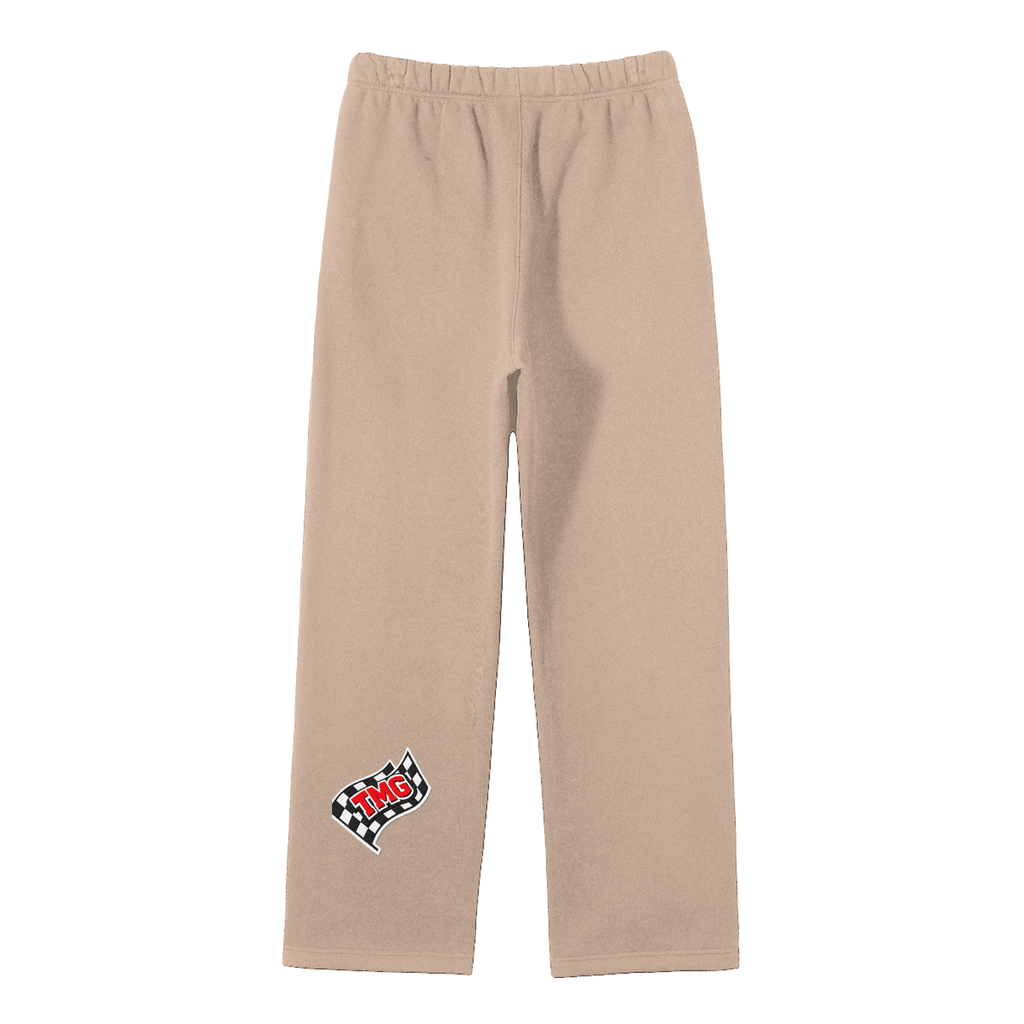 Unisex Solid Color Fleece Straight Leg Pants