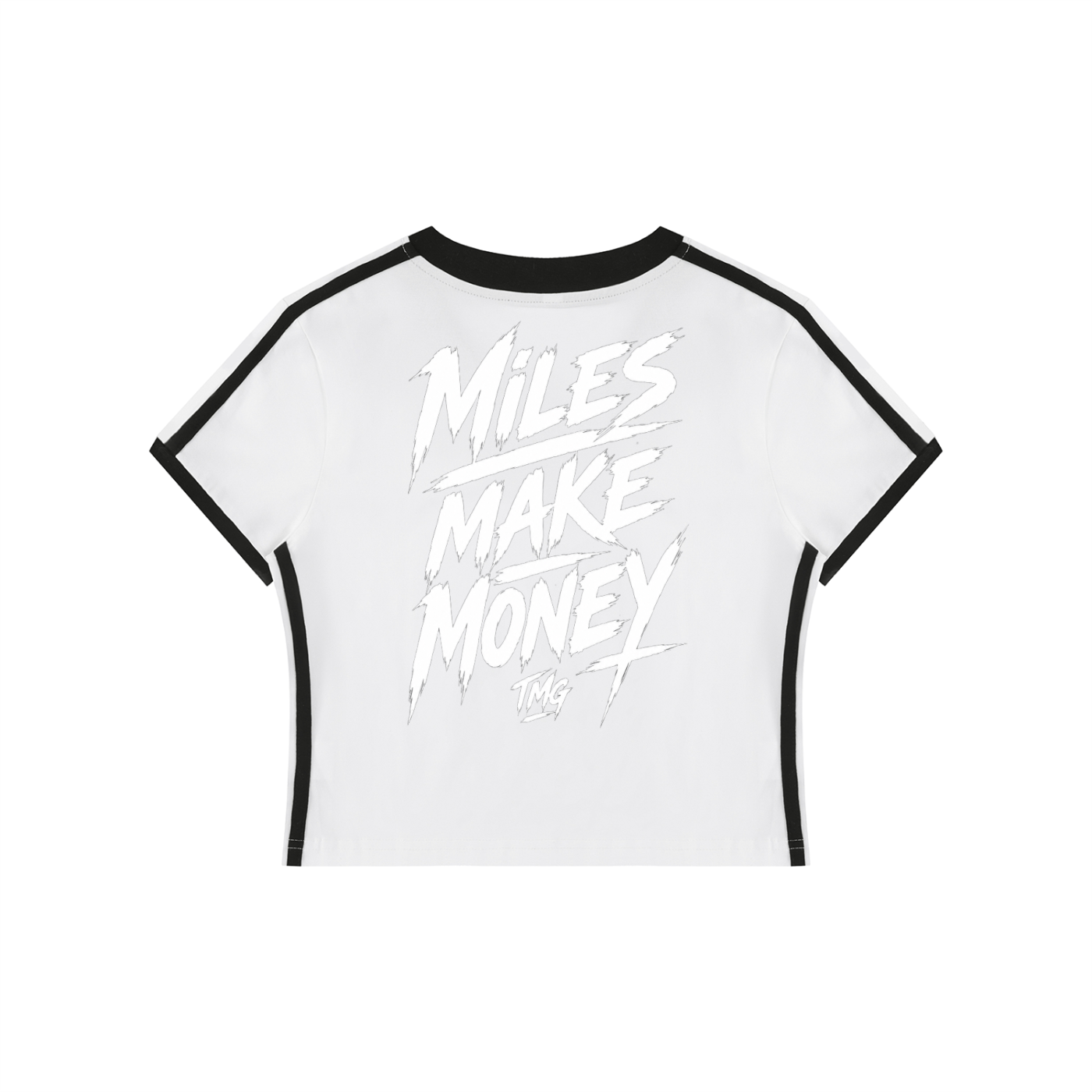 Women's Retro Binding V-Neck Crop T-Shirt