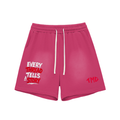 Sun Fade Raw Edge Cotton Shorts