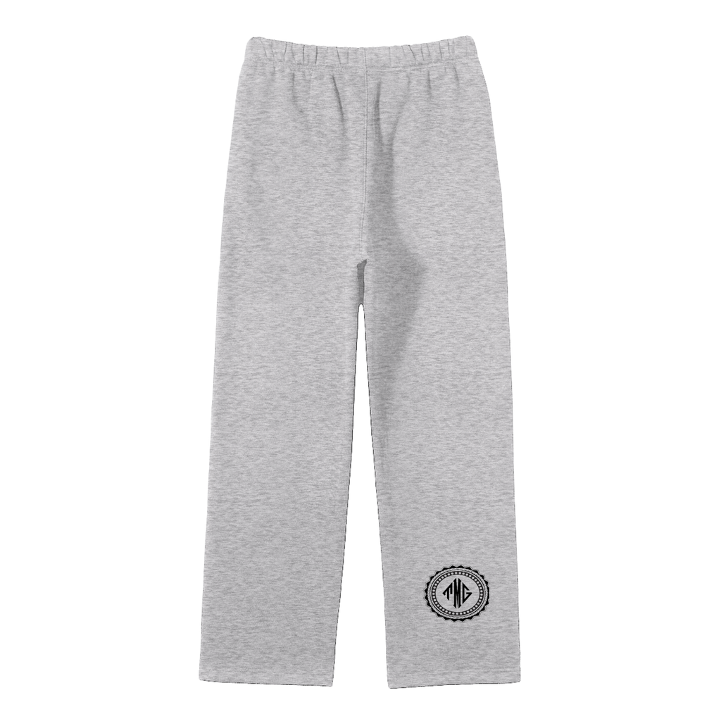 Unisex Solid Color Fleece Straight Leg Pants
