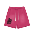 Sun Fade Raw Edge Cotton Shorts