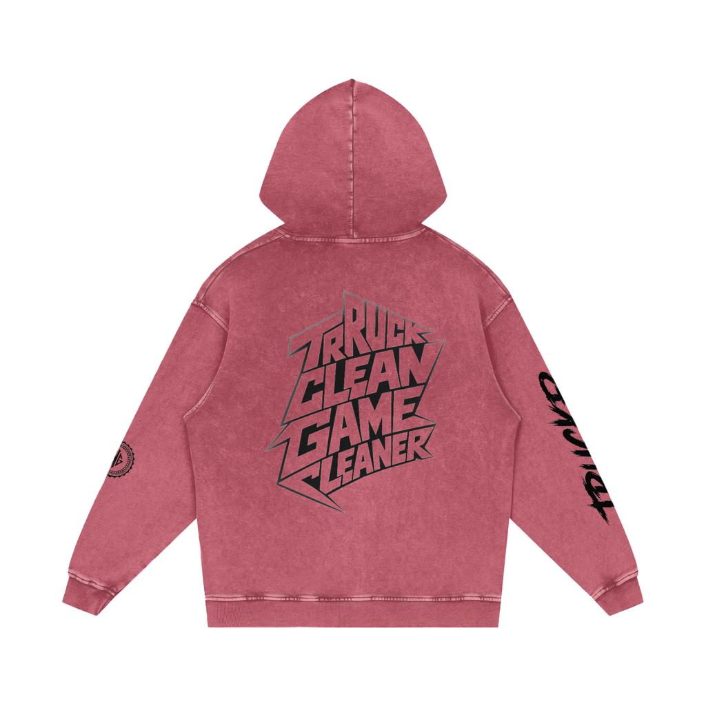 Snow Washed Loose Cotton Hoodie