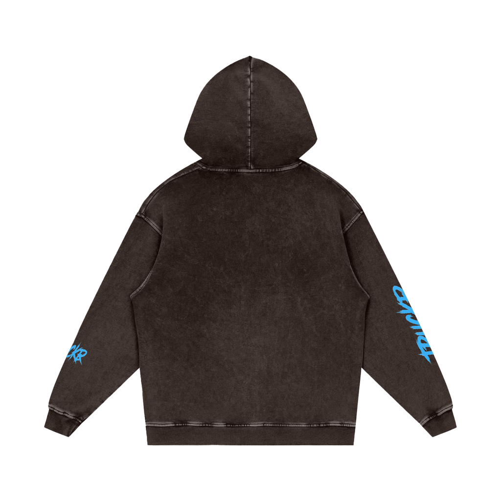 Snow Washed Loose Cotton Hoodie