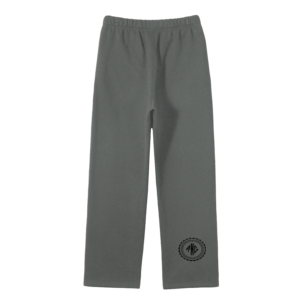 Unisex Solid Color Fleece Straight Leg Pants