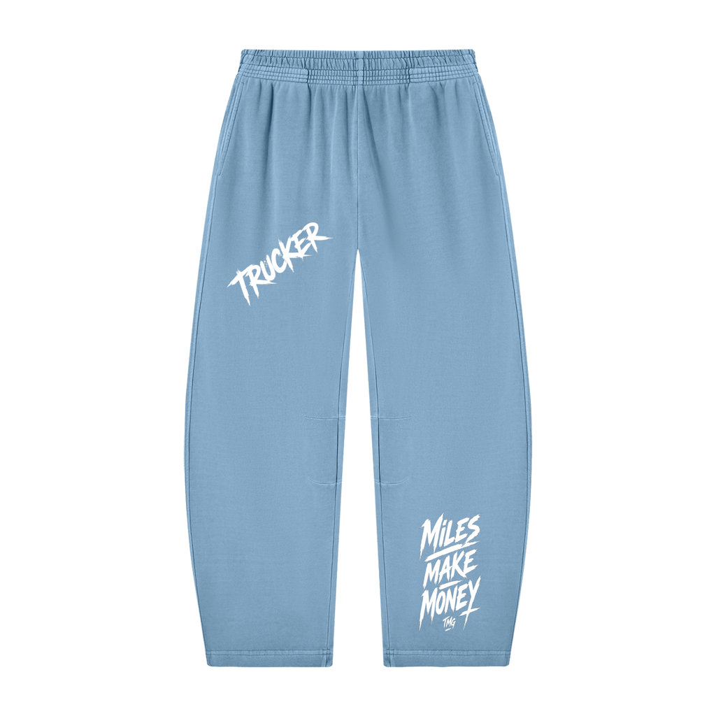 Unisex Vintage Washed Barrel Leg Sweatpants