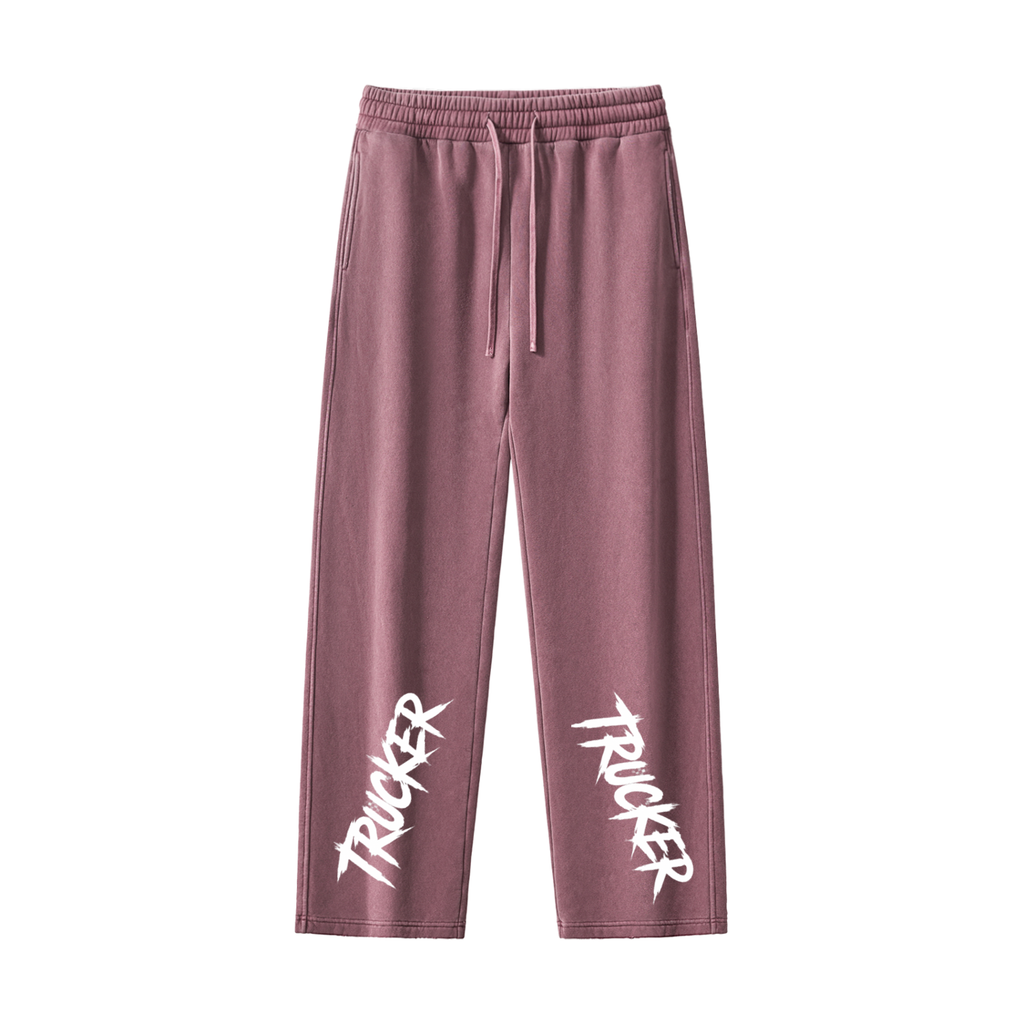 Frayed Enzyme Washed Fleece Sweatpants