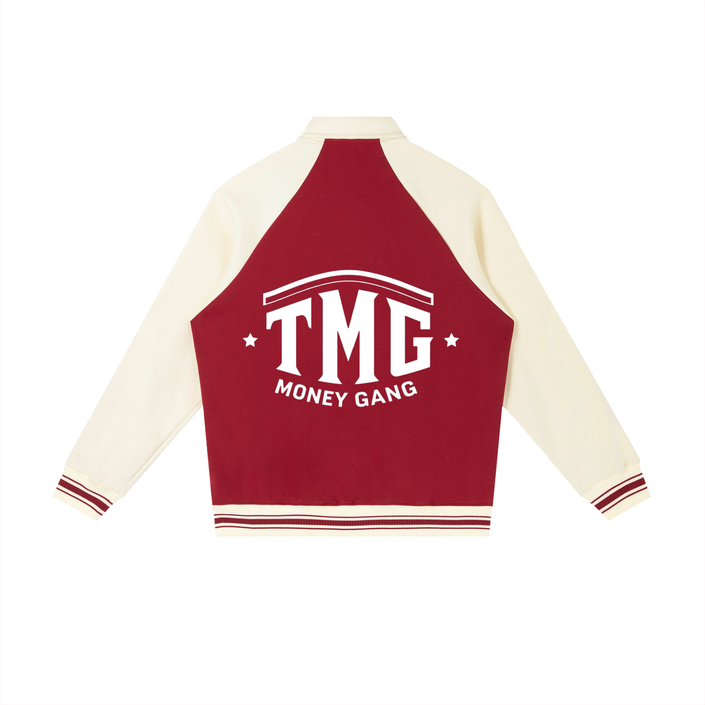 Contrast Raglan Sleeve Baseball Jacket