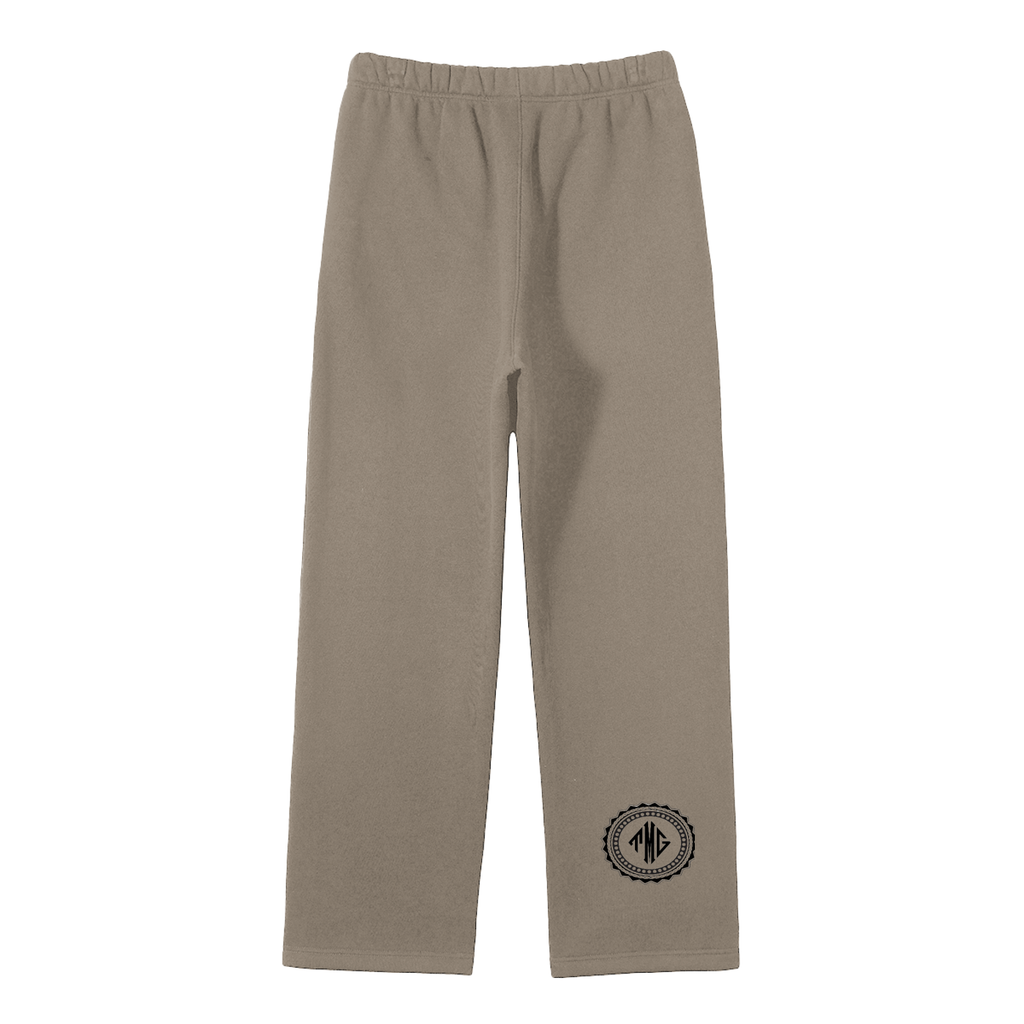 Unisex Solid Color Fleece Straight Leg Pants