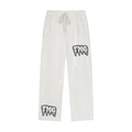 Solid Color Straight-Leg Sweatpants