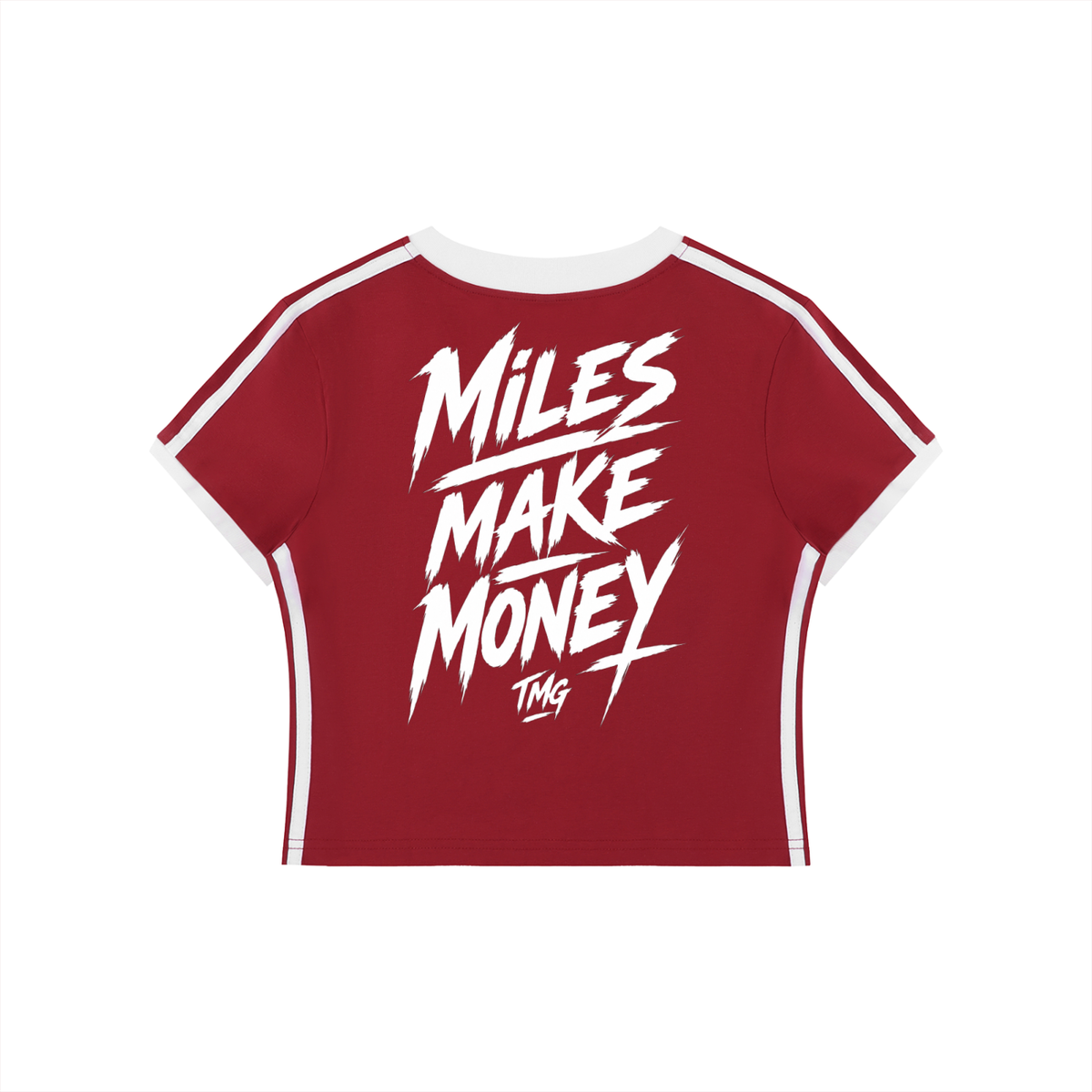 Women's Retro Binding V-Neck Crop T-Shirt