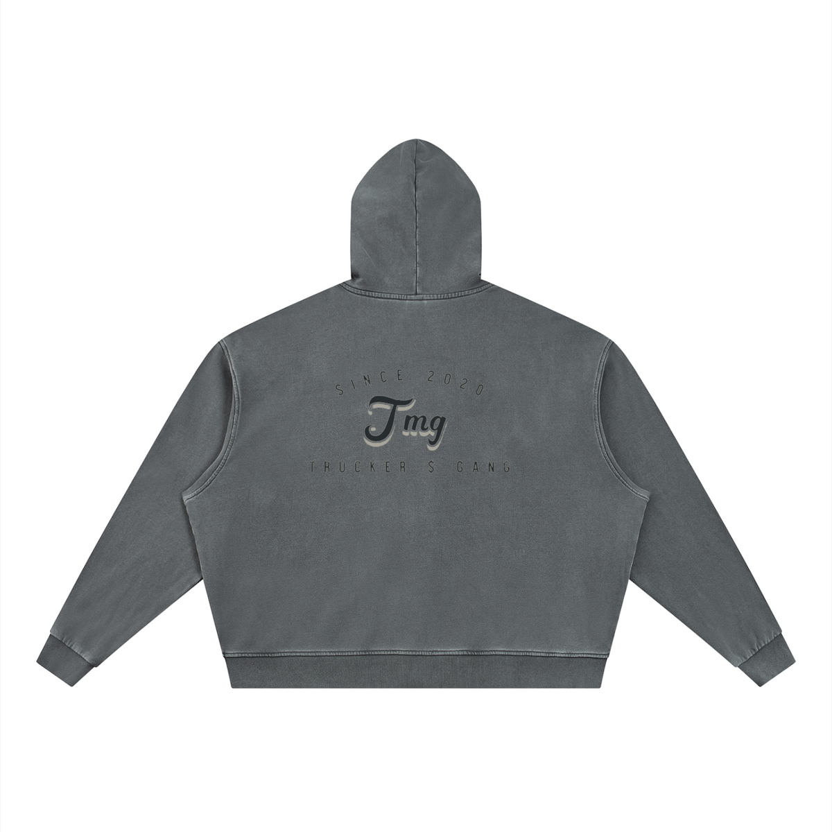 Unisex Vintage Wash Full Zip Boxy Hoodie