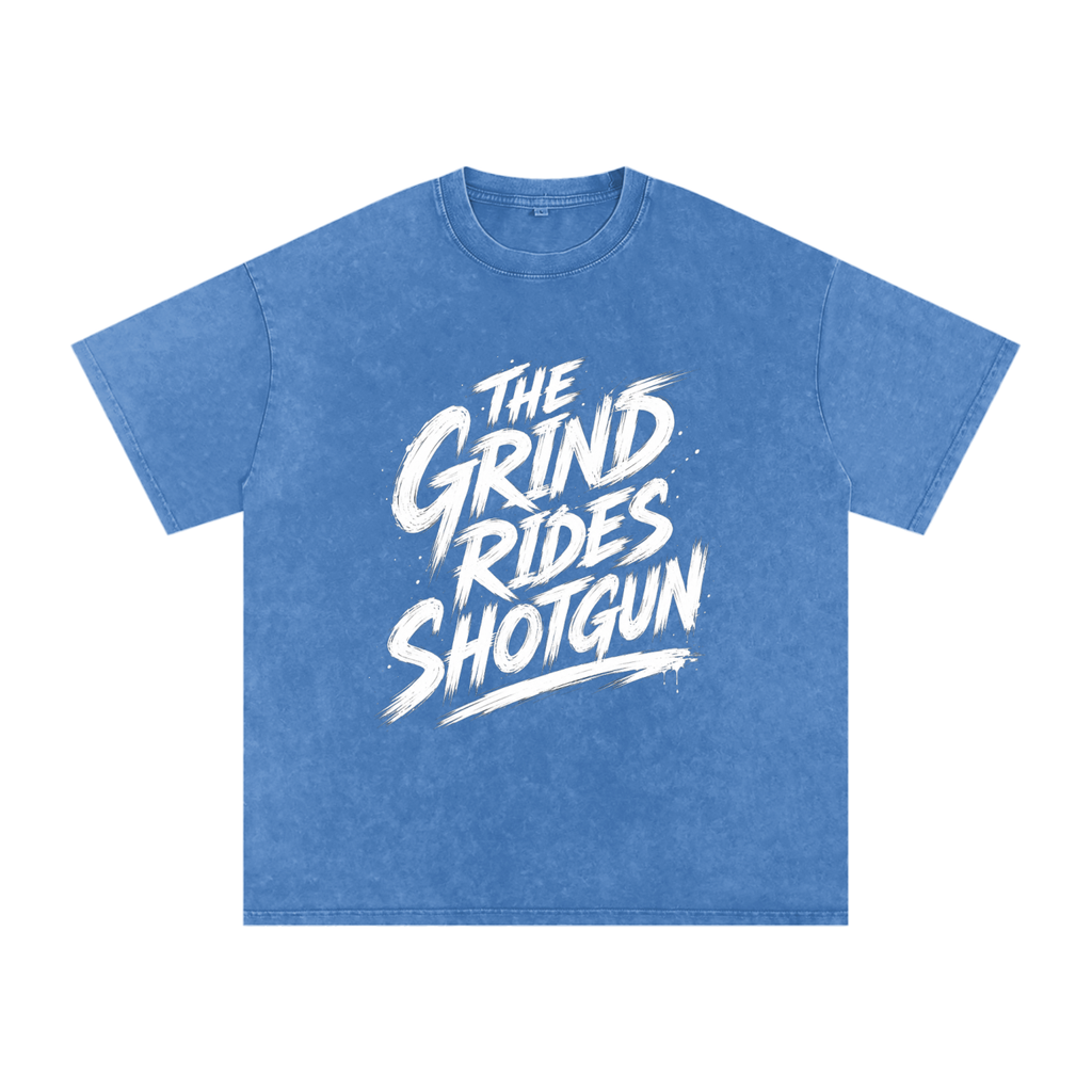 Snow Washed Oversized Cotton T-Shirt