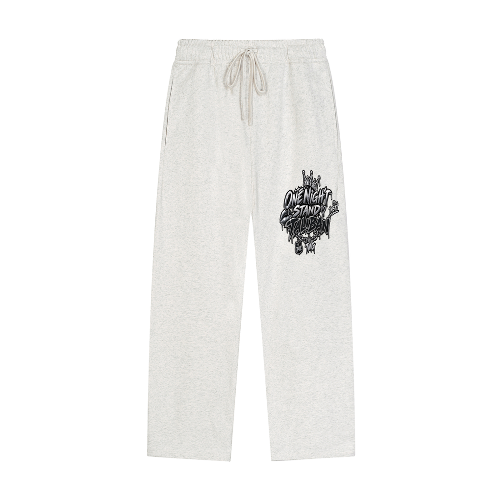 Solid Color Straight-Leg Sweatpants