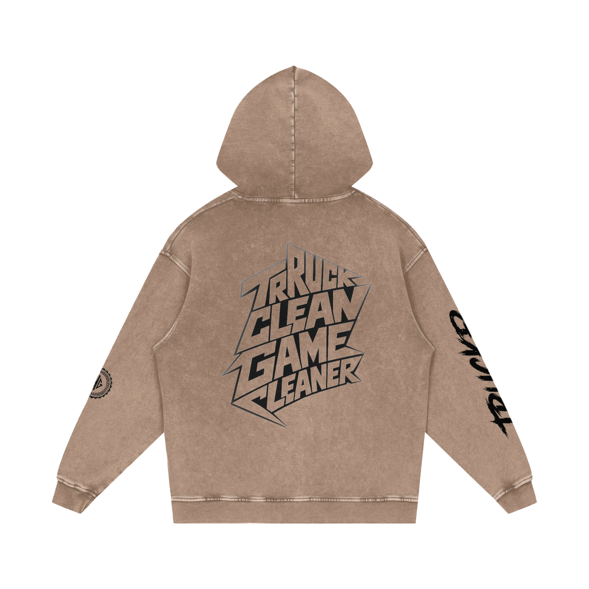 Snow Washed Loose Cotton Hoodie