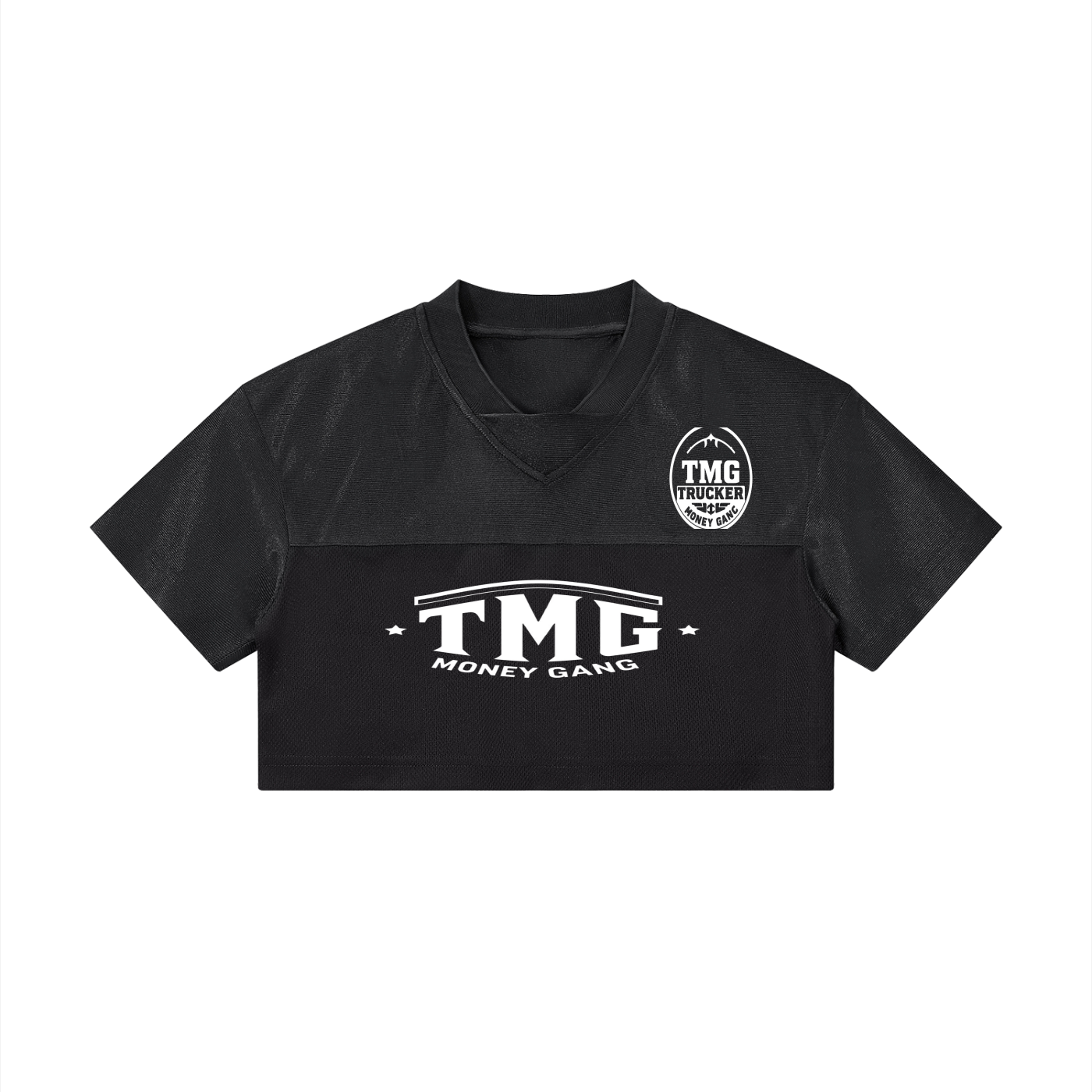 Women’s Cropped Paneled V-Neck Jersey