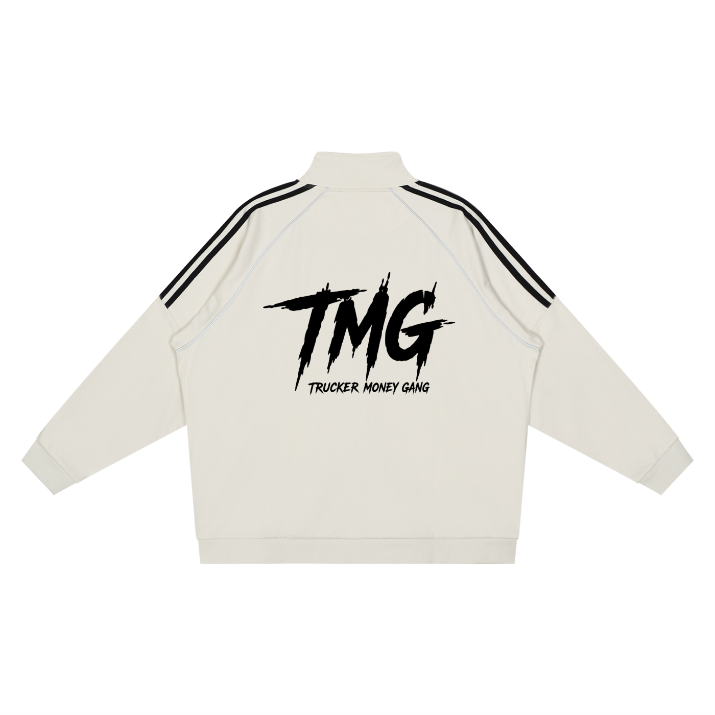Reflection Striped Raglan Sleeve  Jacket
