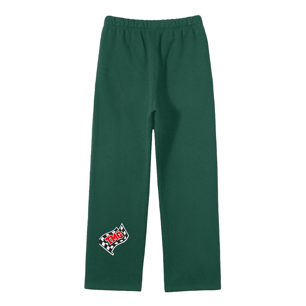 Unisex Solid Color Fleece Straight Leg Pants
