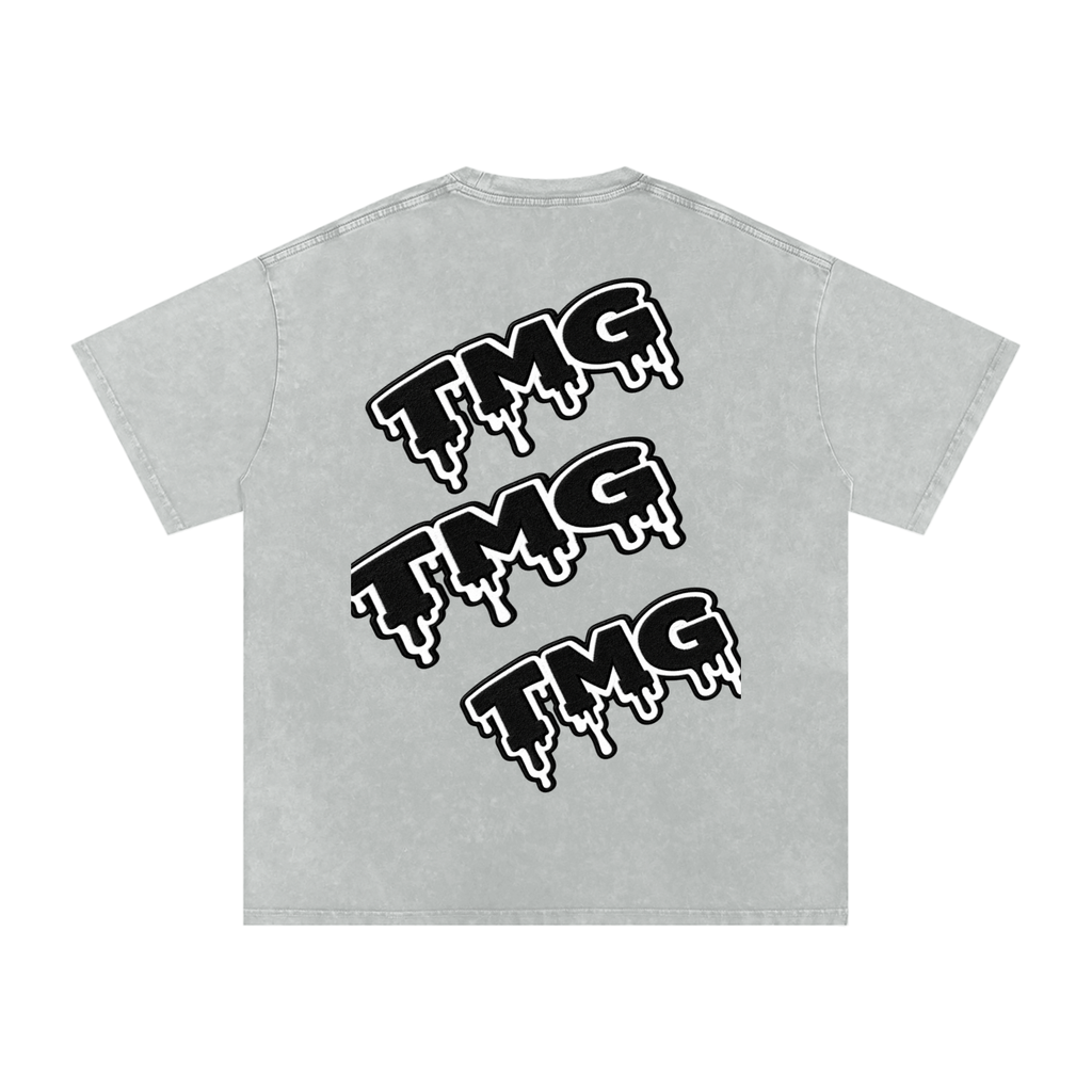 Snow Washed Oversized Cotton T-Shirt