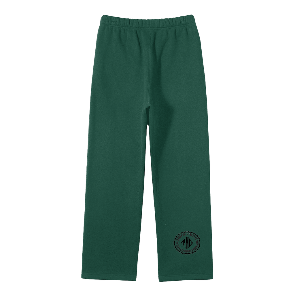 Unisex Solid Color Fleece Straight Leg Pants