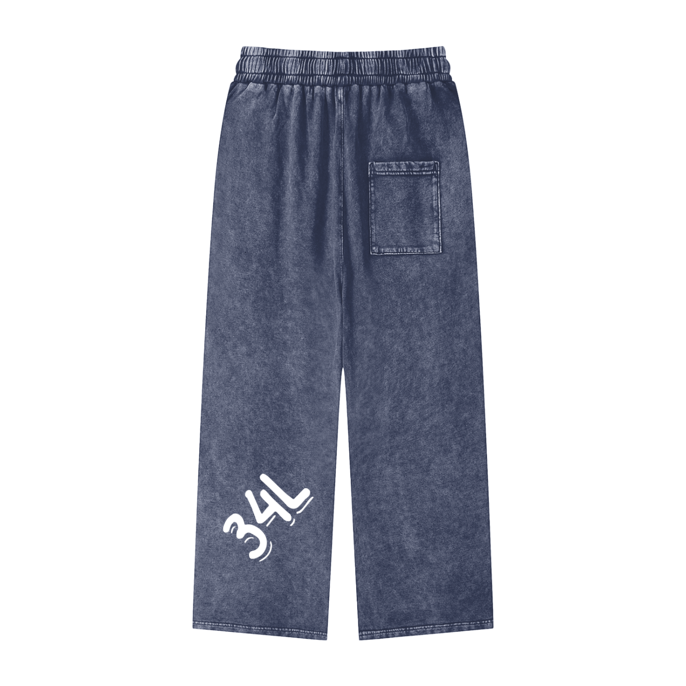 Snow Washed Straight Leg Pants