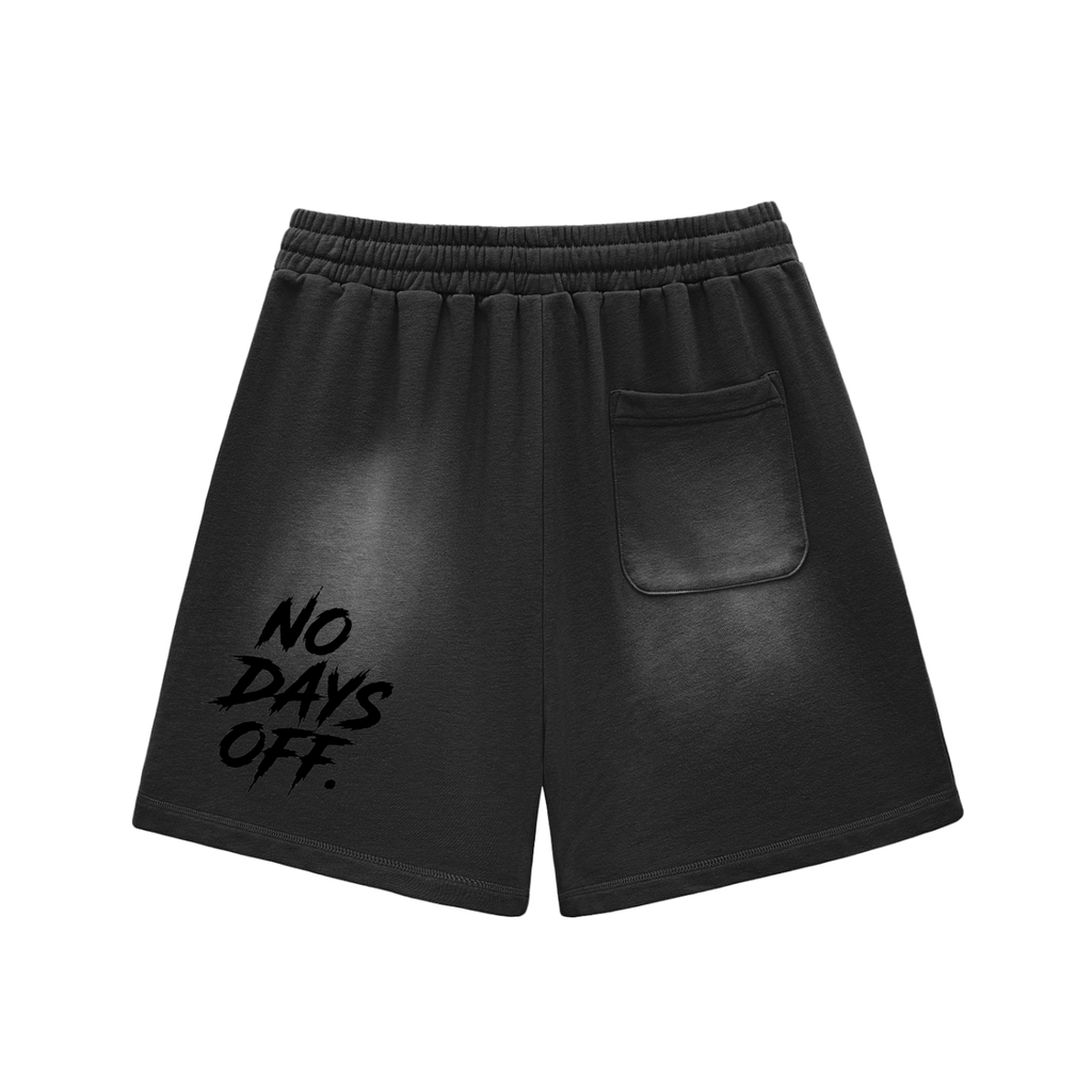 Sun Fade Raw Edge Cotton Shorts
