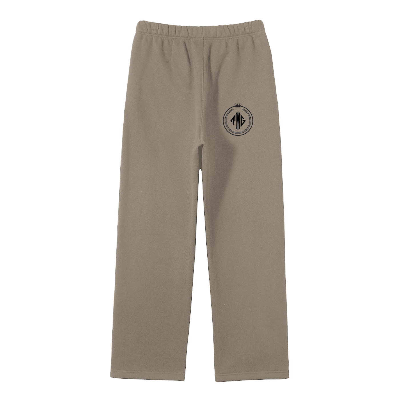 Unisex Solid Color Fleece Straight Leg Pants