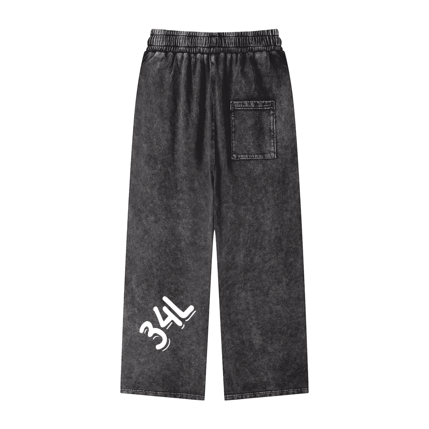 Snow Washed Straight Leg Pants
