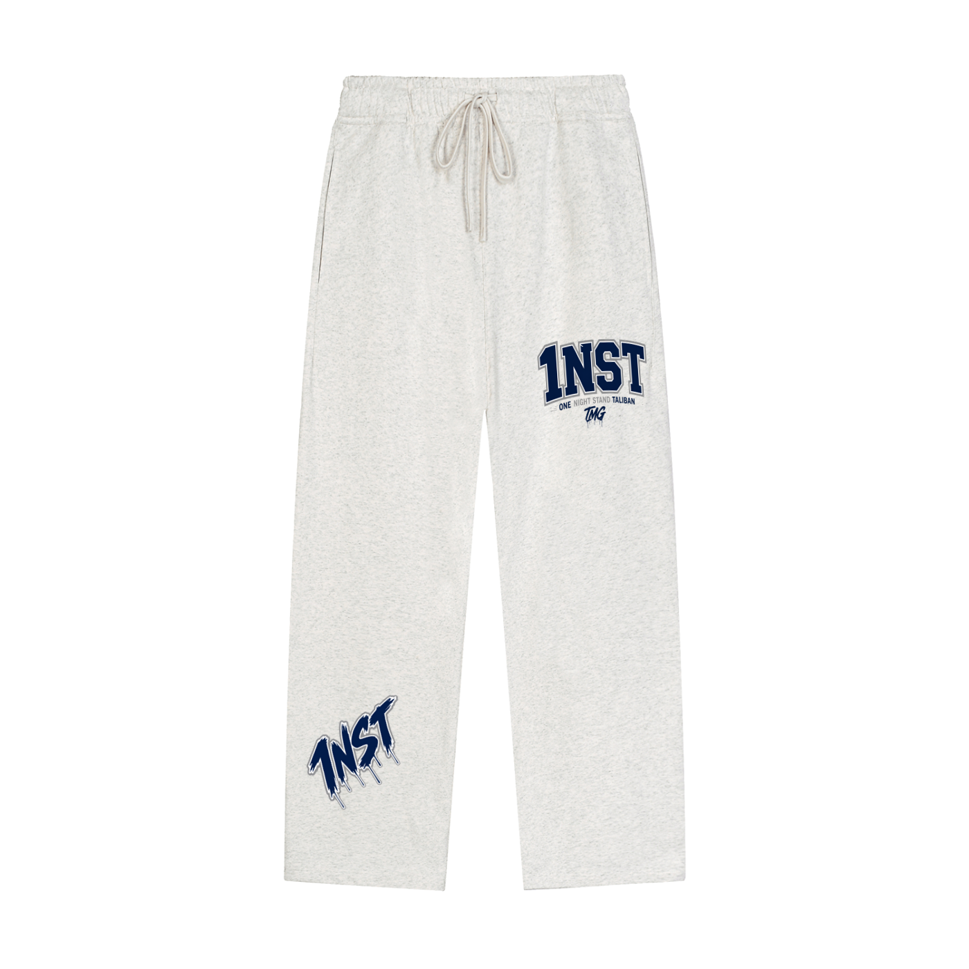 Solid Color Straight-Leg Sweatpants