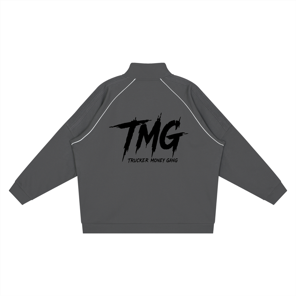 Reflection Striped Raglan Sleeve  Jacket