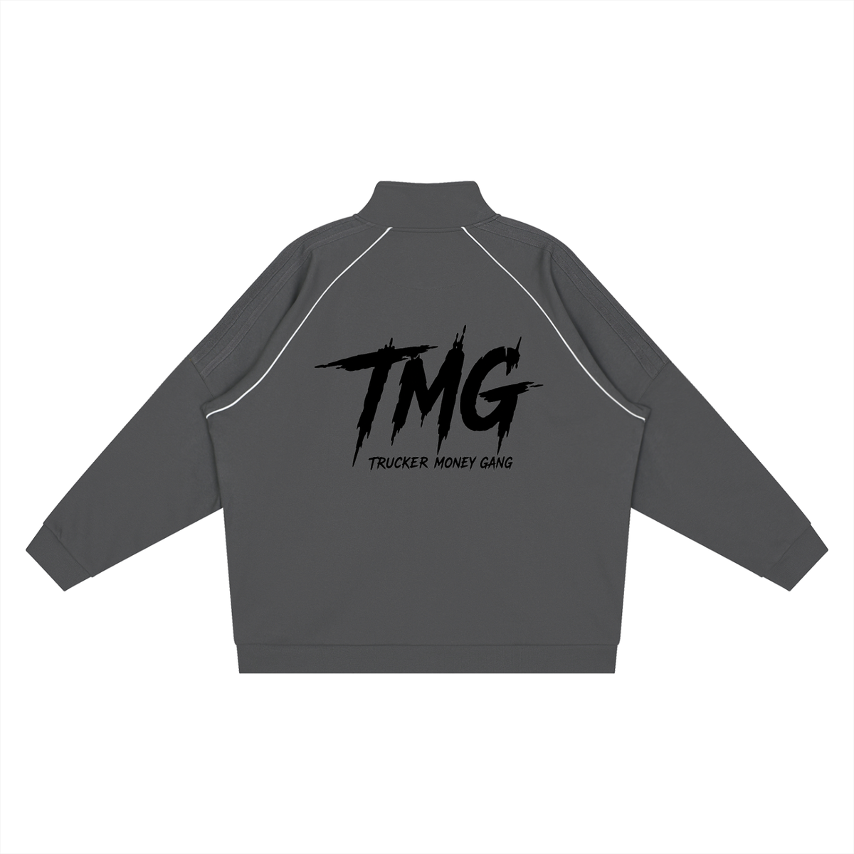 Reflection Striped Raglan Sleeve  Jacket