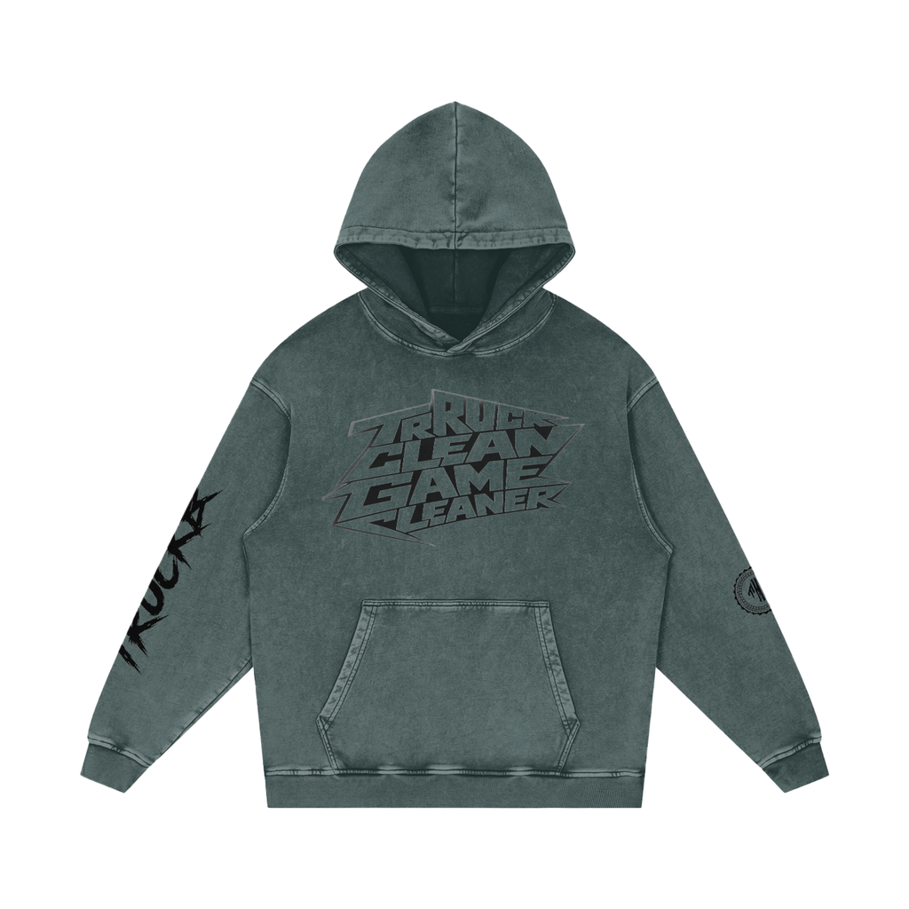 Snow Washed Loose Cotton Hoodie