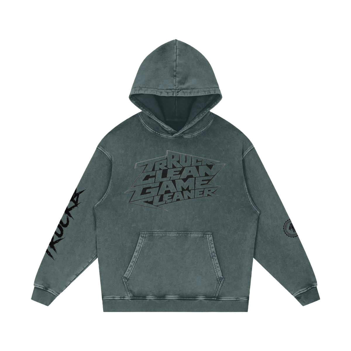 Snow Washed Loose Cotton Hoodie