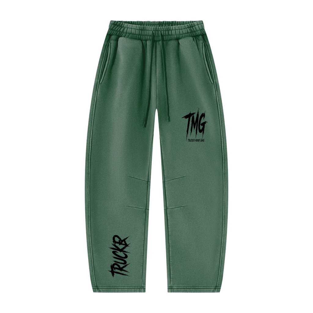 Unisex Vintage Wash Barrel Leg Fleece Sweatpants