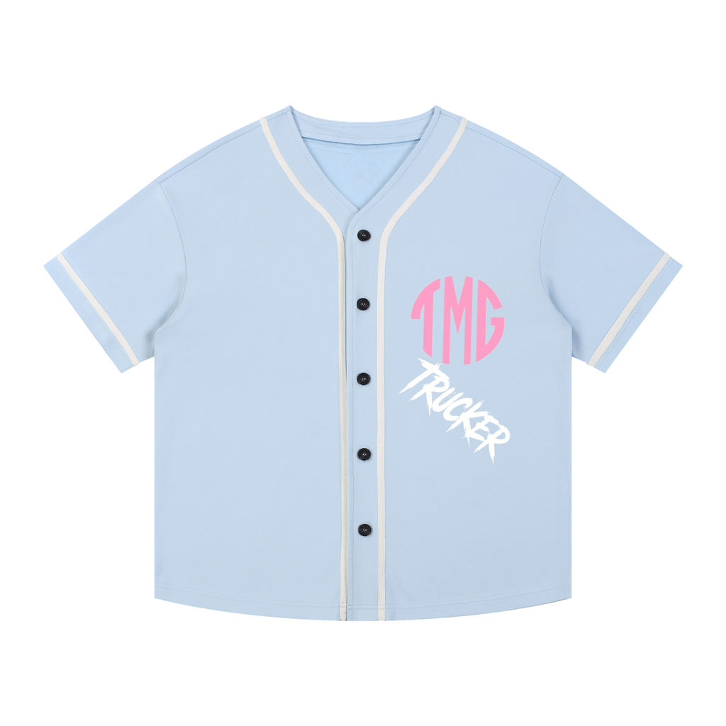 Contrast Piped Button-Up Jersey