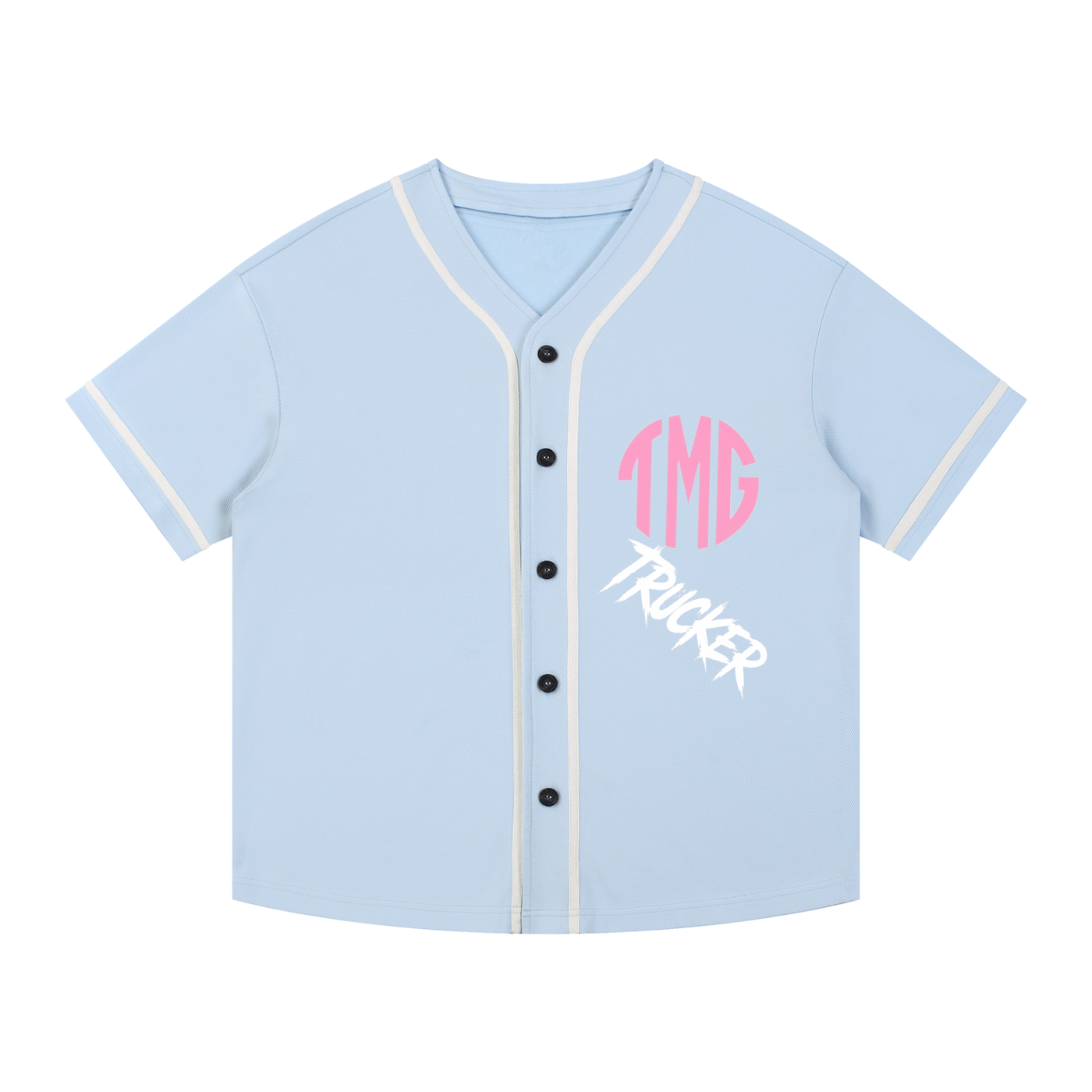Contrast Piped Button-Up Jersey