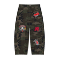 Men’s Camo Barrel Leg Cargo Pants