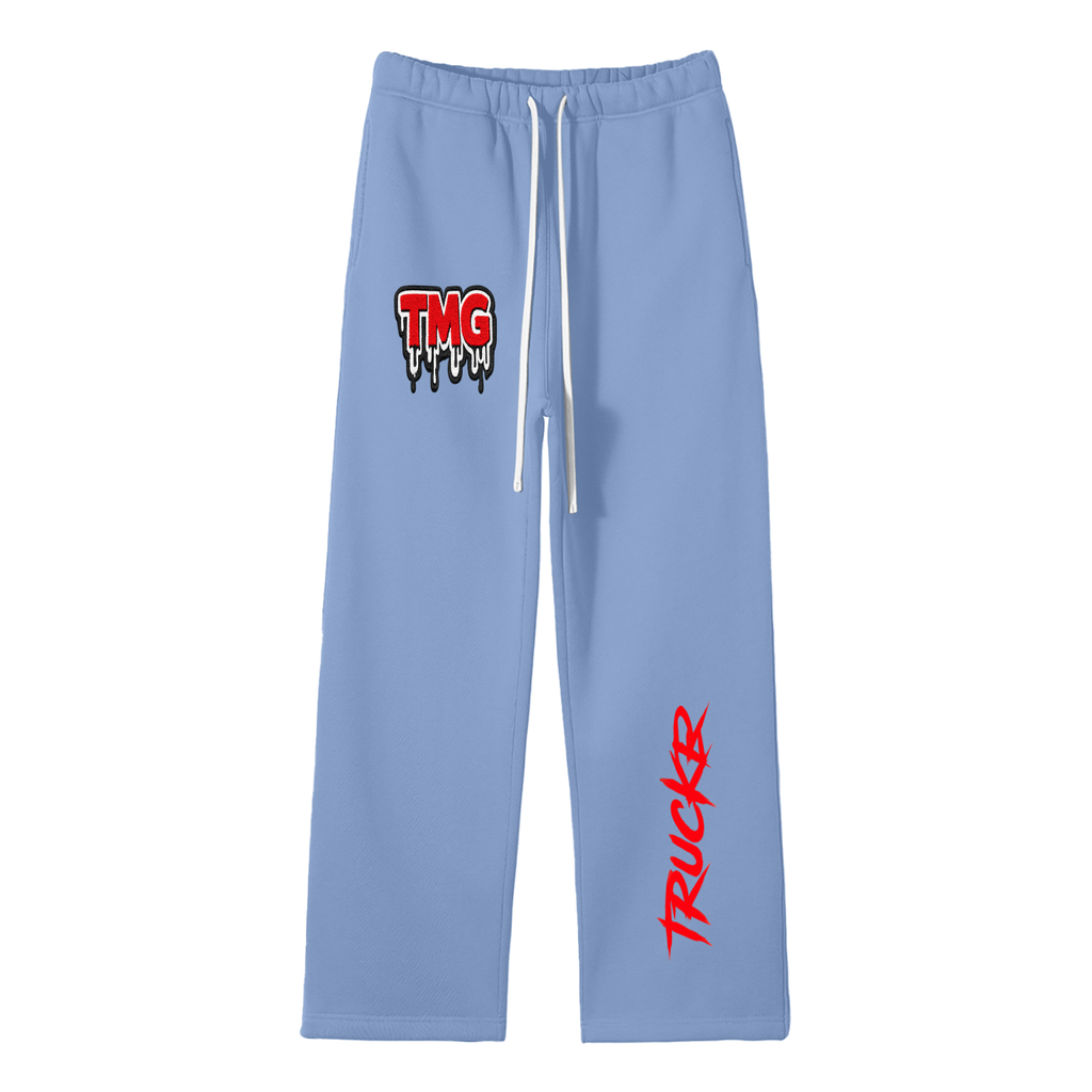 Unisex Solid Color Fleece Straight Leg Pants