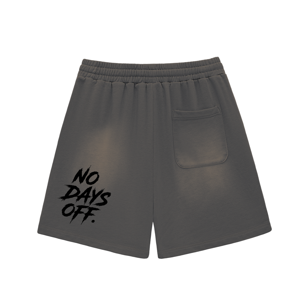 Sun Fade Raw Edge Cotton Shorts