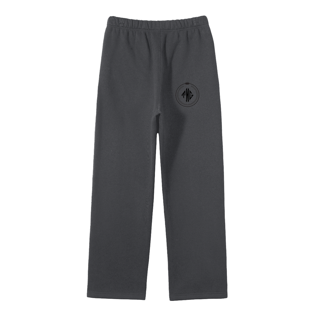 Unisex Solid Color Fleece Straight Leg Pants