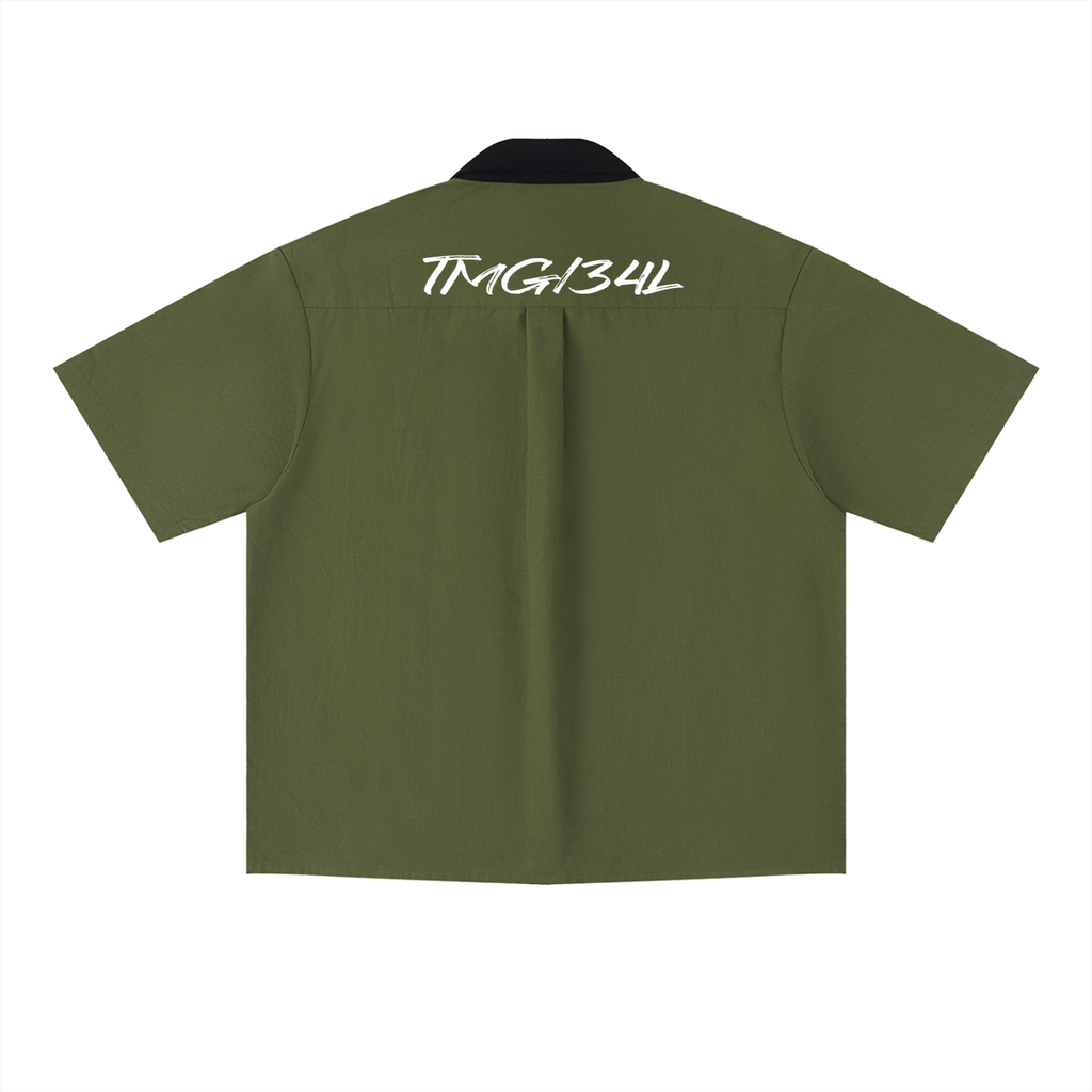 Unisex Color Block Short Sleeve Shirt
