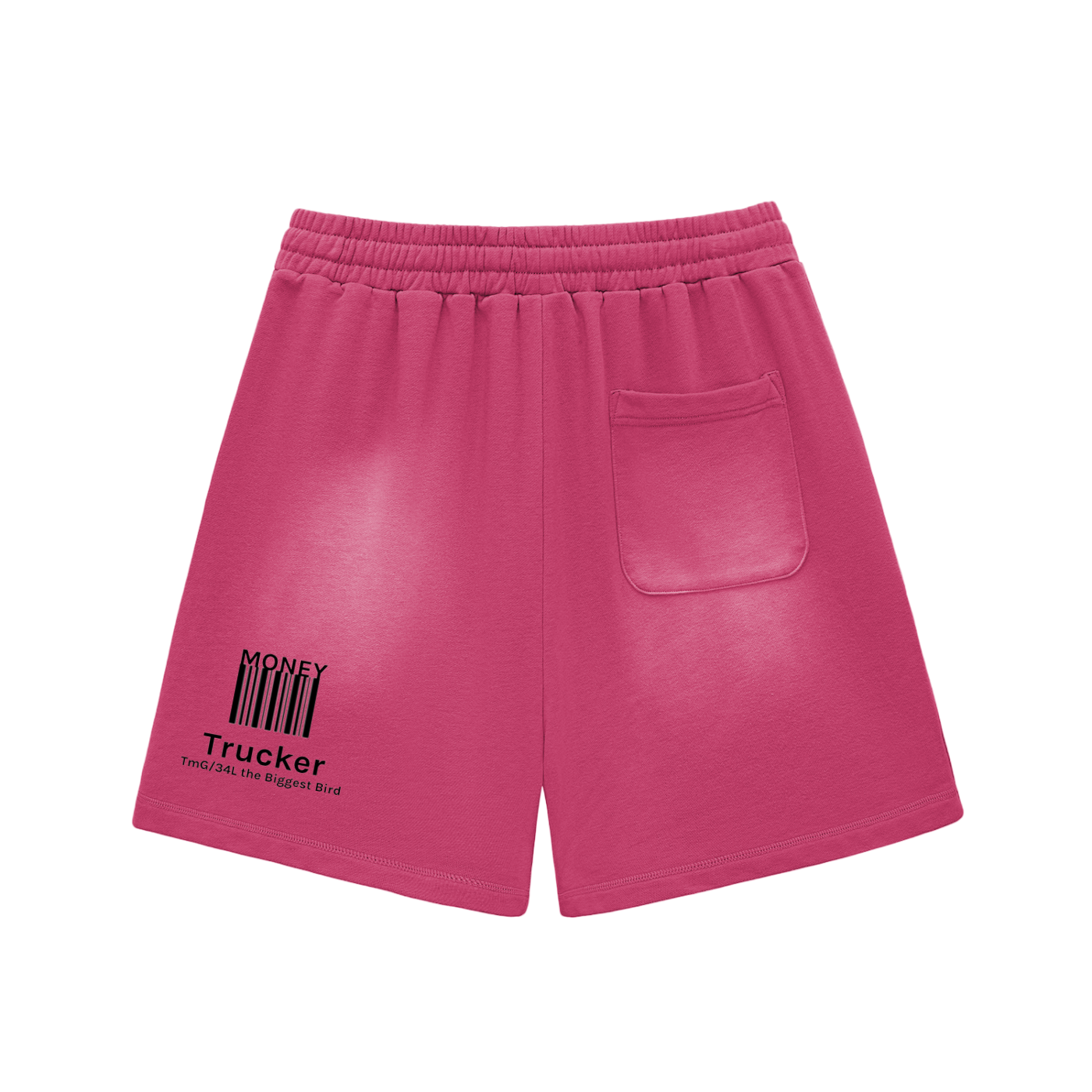 Sun Fade Raw Edge Cotton Shorts