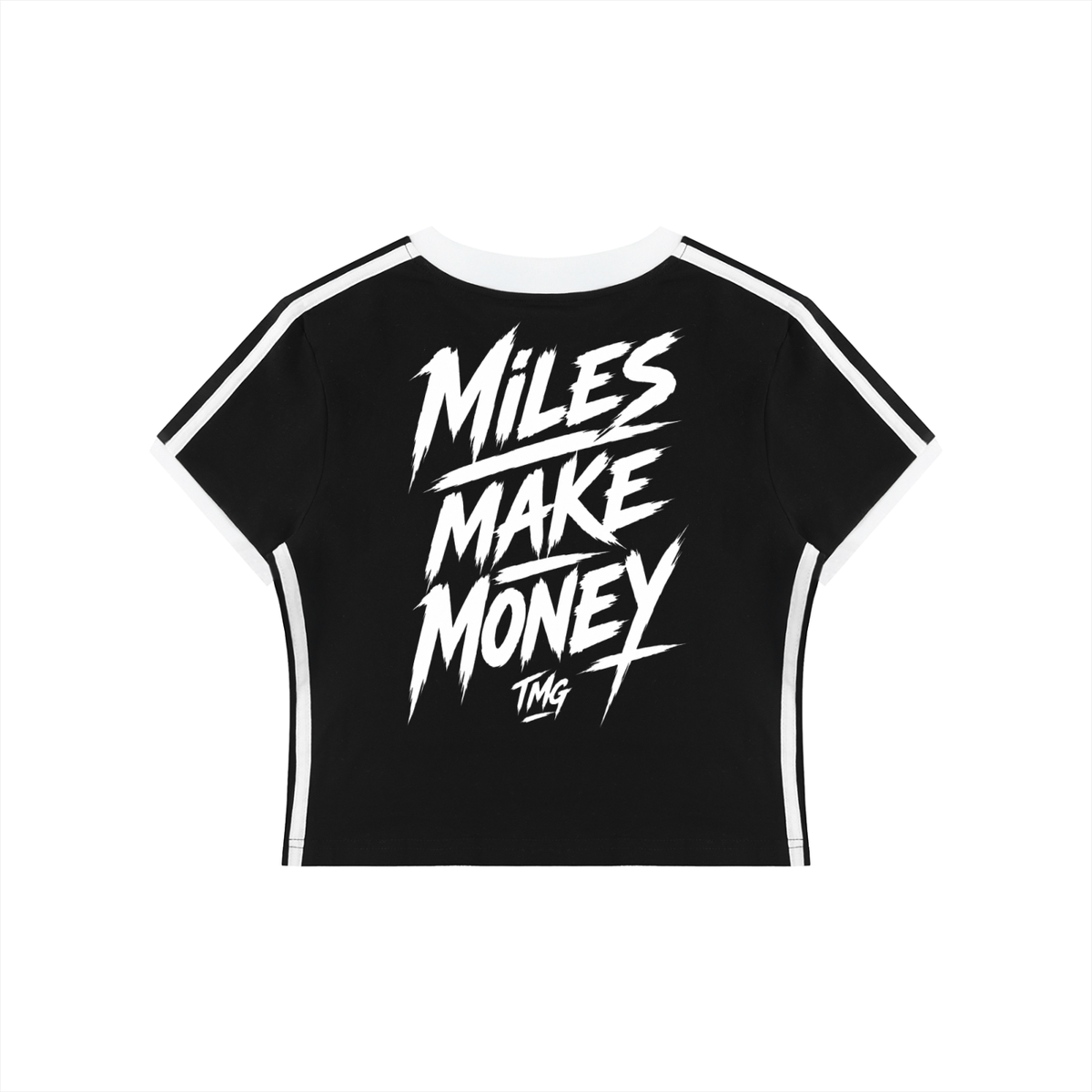 Women's Retro Binding V-Neck Crop T-Shirt