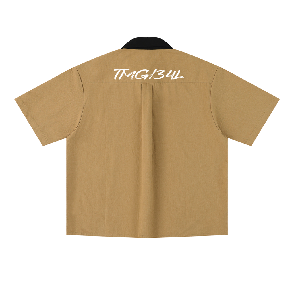 Unisex Color Block Short Sleeve Shirt