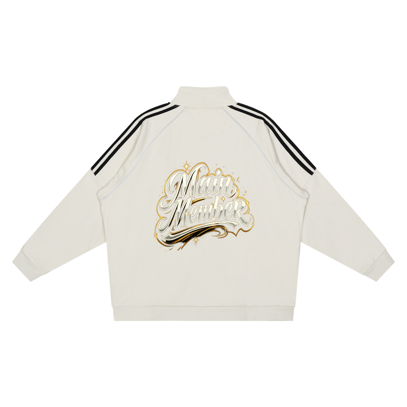 Reflection Striped Raglan Sleeve  Jacket