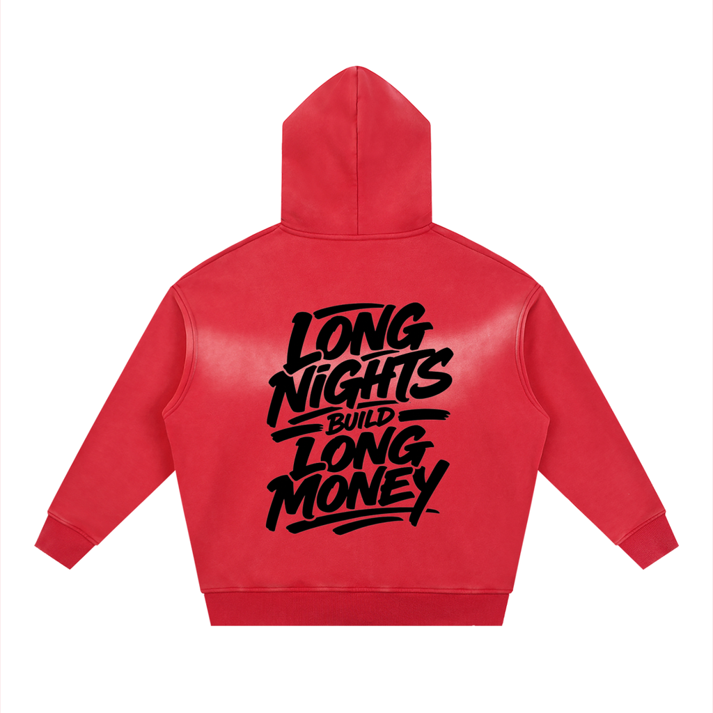 Sunfade Two-way Zipper Boxy Fleece Hoodie