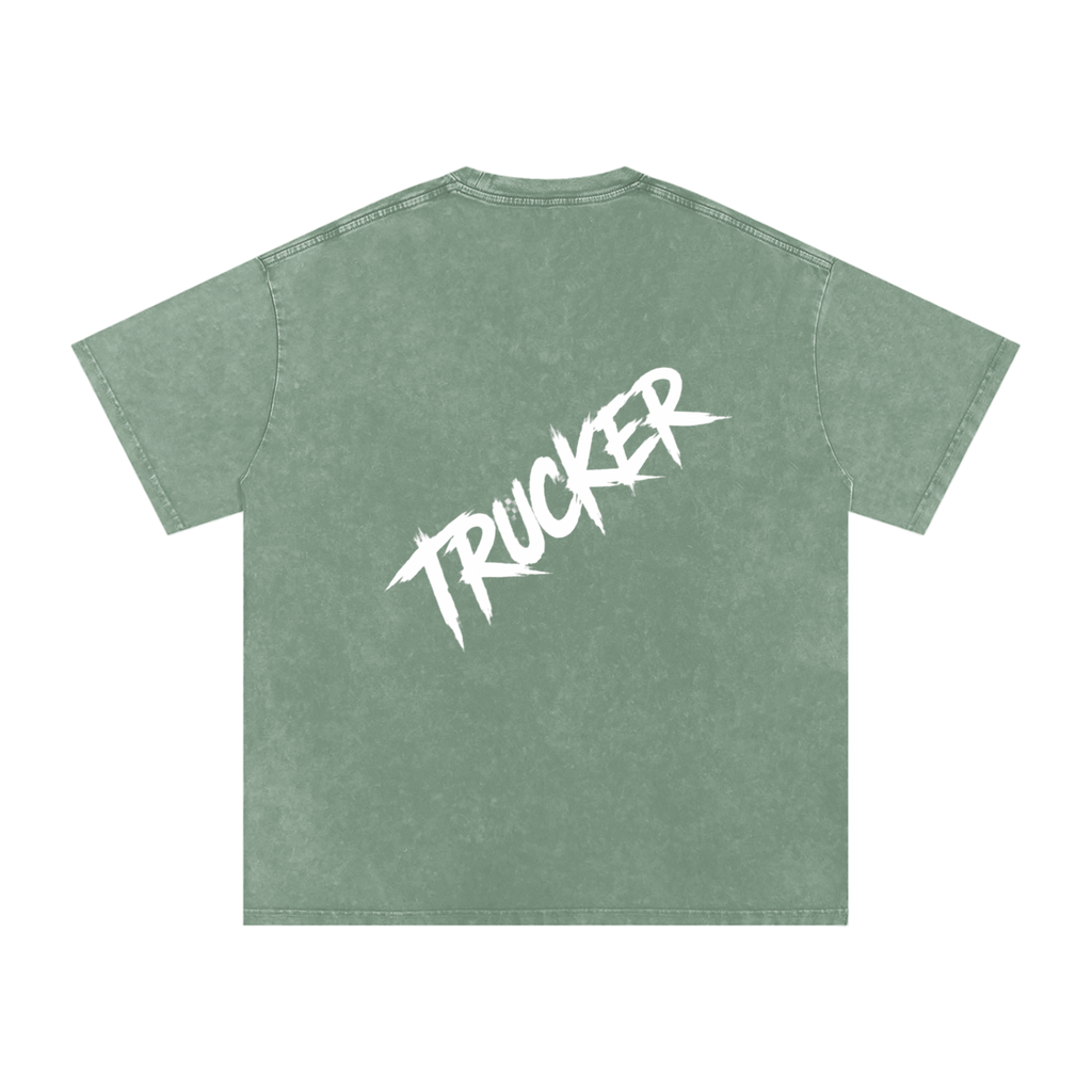 Snow Washed Oversized Cotton T-Shirt