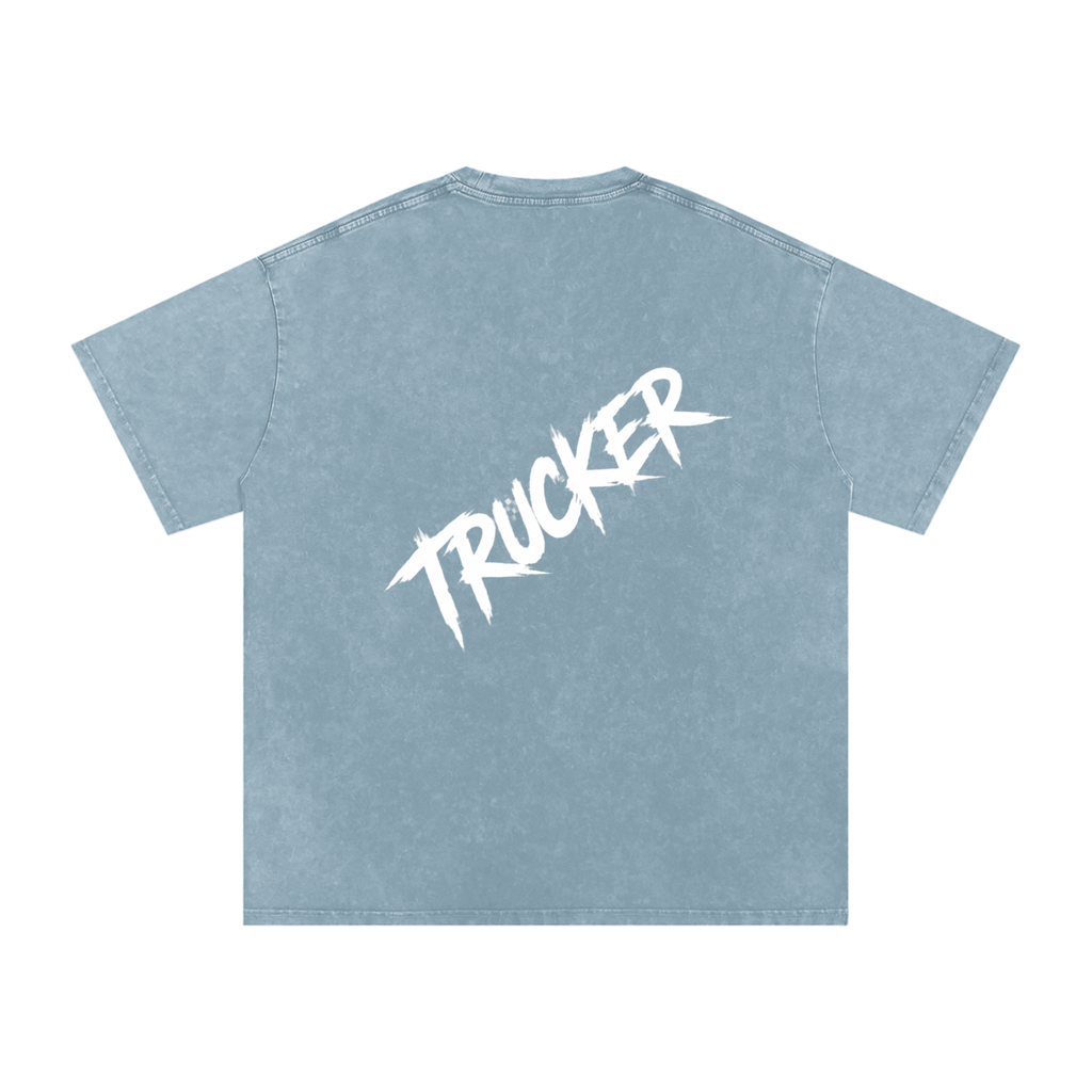 Snow Washed Oversized Cotton T-Shirt