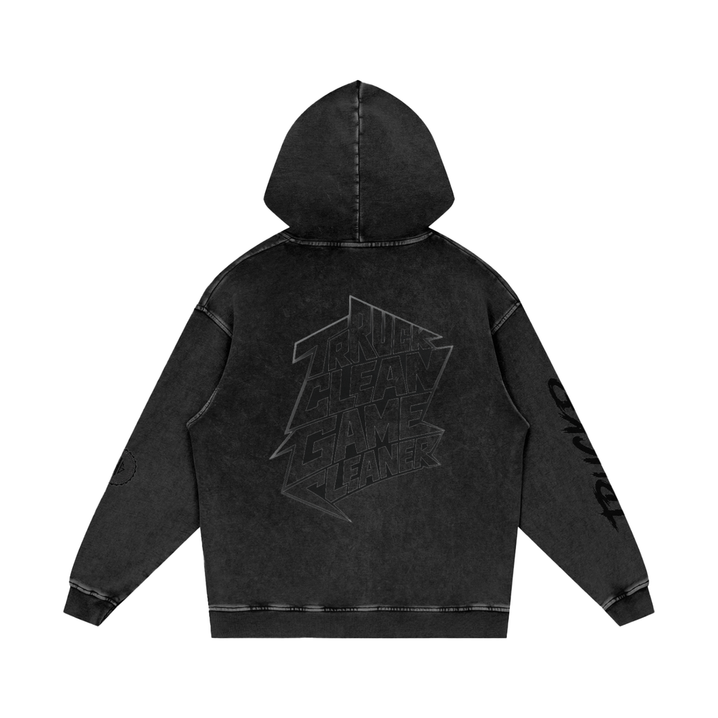 Snow Washed Loose Cotton Hoodie